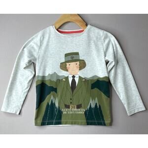 Piccolina Girl Scouts Juliette Gordon Low Long Sleeve Gray Trailblazer Tee 6 Yrs